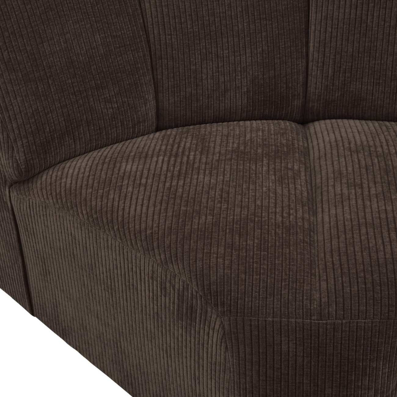 Modulsofa Mojo Flachcord Eck-Element, Braun