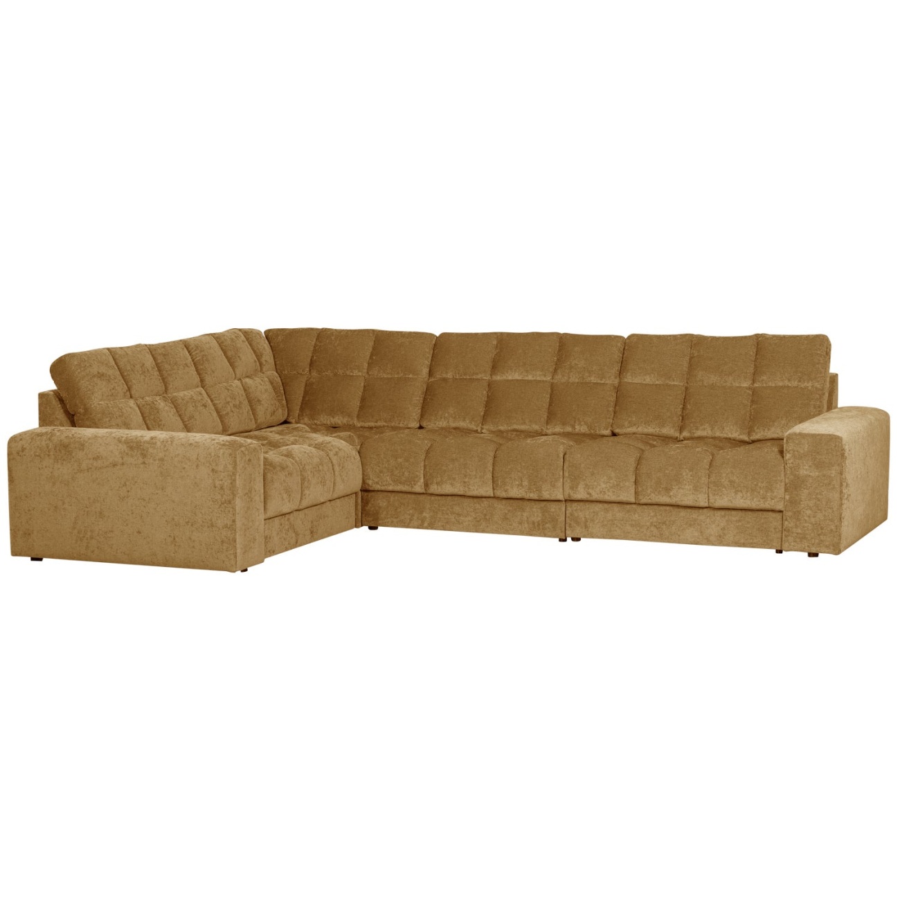 Ecksofa Date aus Webstoff Links, Gold