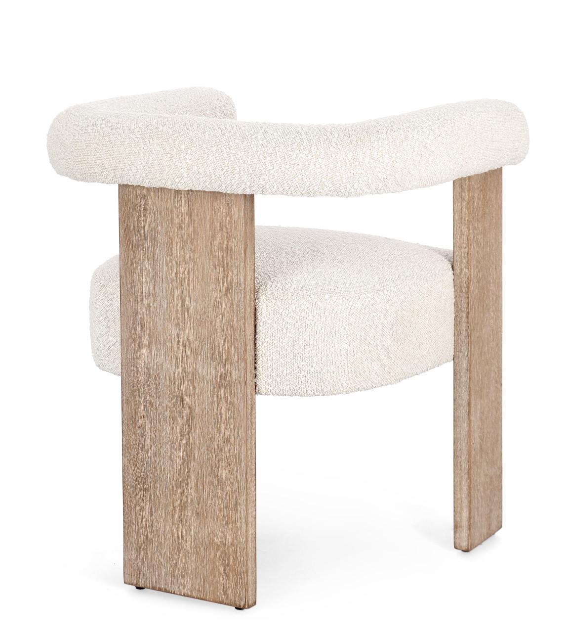 Esszimmerstuhl Agape aus Boucle, Natur / Natur