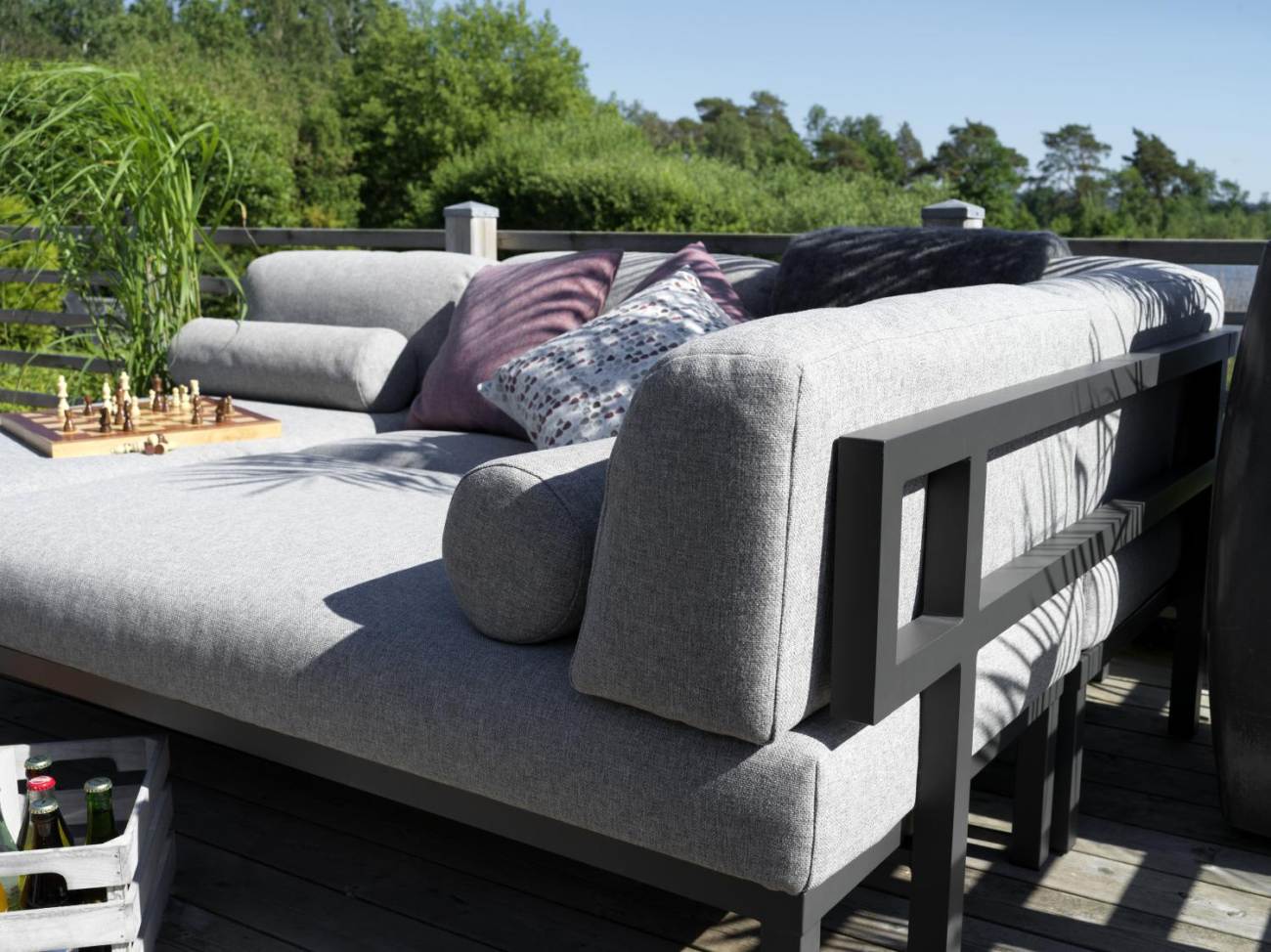 Gartenecksofa Gonesse mit Kissen