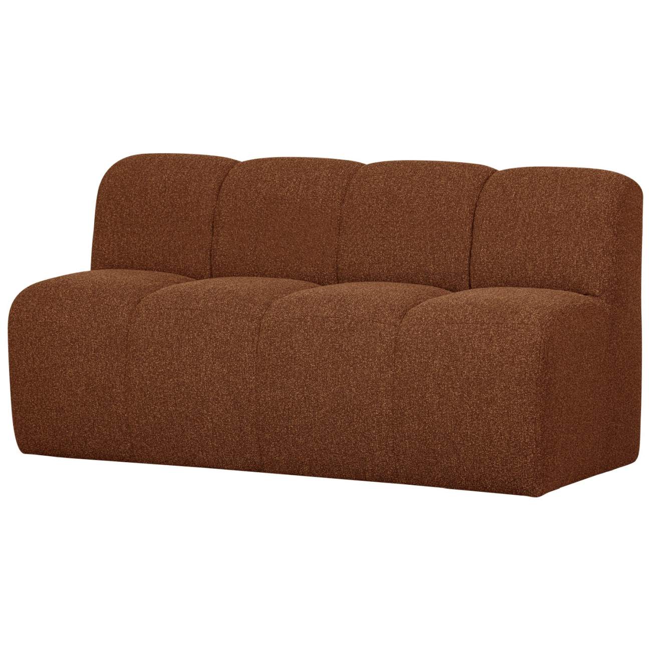Bank Mojo mit Rückenlehne Boucle 160 cm, Rostbraun Bank Mojo mit Rückenlehne Boucle 160 cm, Rostbraun
