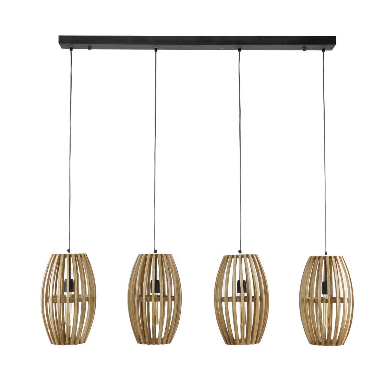 Hängeleuchte Arbegura, 4-flammig - Mangoholz Natur, inkl. LED Hängeleuchte Arbegura, 4-flammig - Mangoholz Natur, inkl. LED