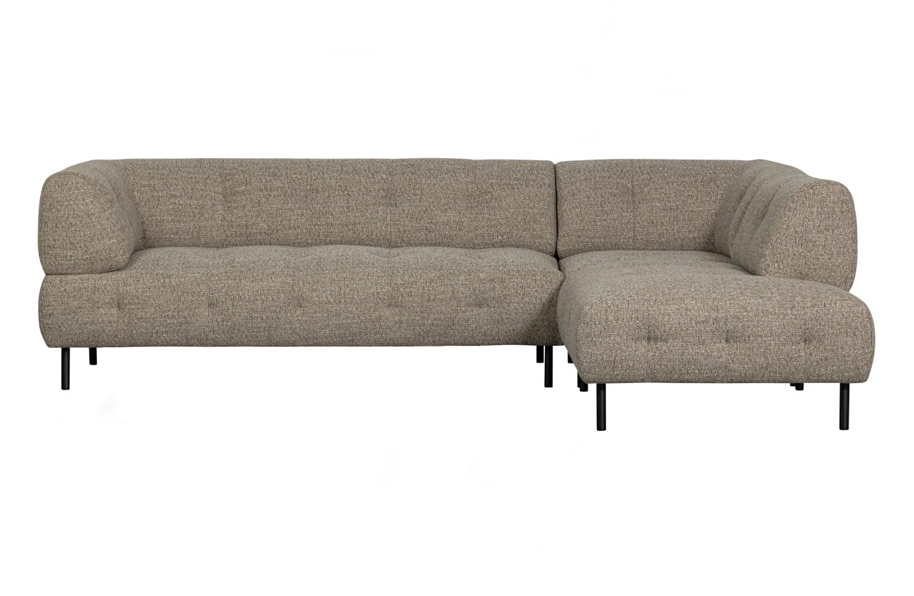 Ecksofa Lloyd aus grobmaschigen Stoff Rechts, Braun