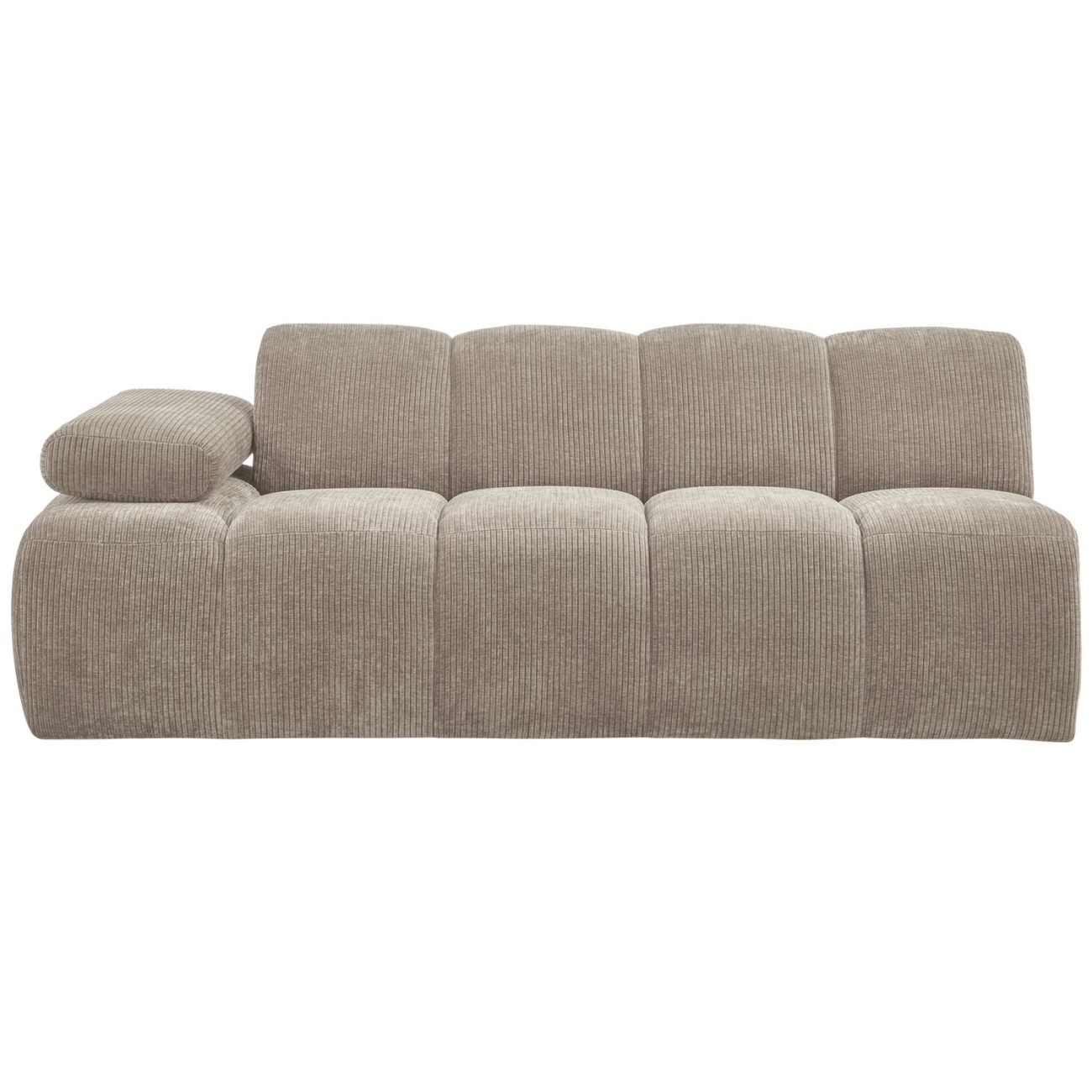 Modulsofa Mojo Flachcord 2er Arm-Links, Sand