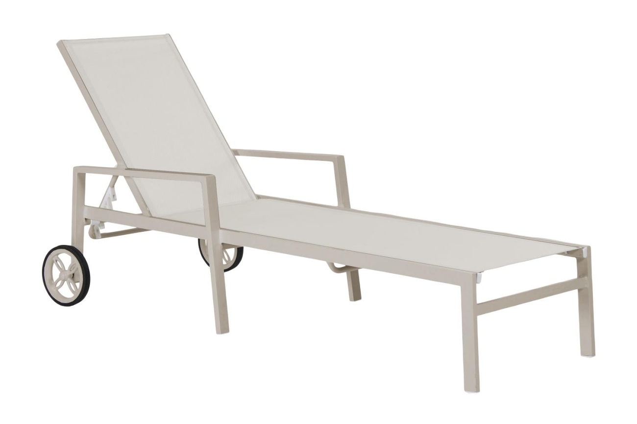 Gartenliege Leone aus Aluminium, Beige