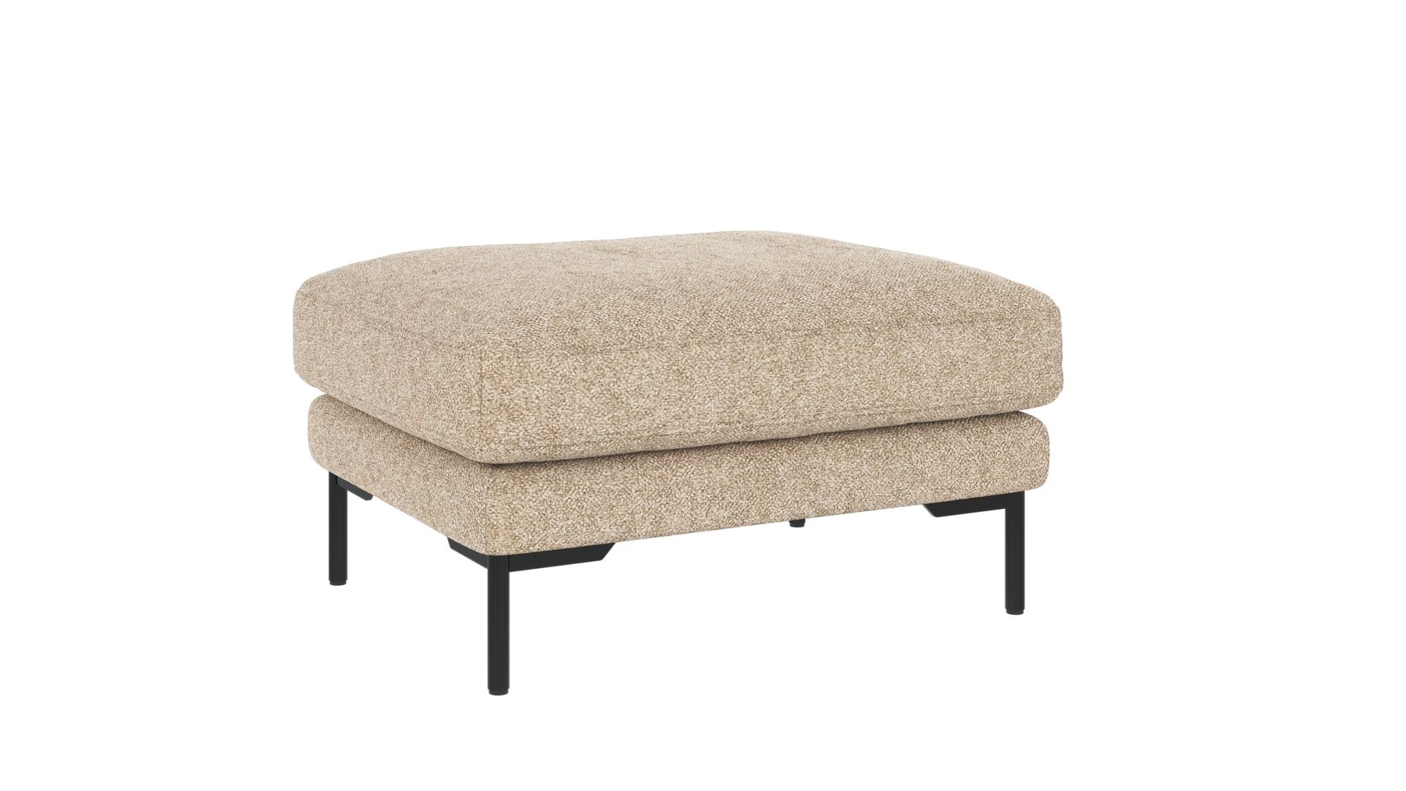 Hocker Corwin, Bezug Bobby Beige passt perfekt in stilvolle Wohnräume. Hocker Corwin, Bezug Bobby Beige