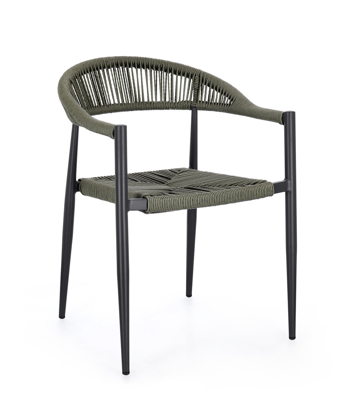 Gartenstuhl Jandia aus Aluminium, Anthrazit / Grün