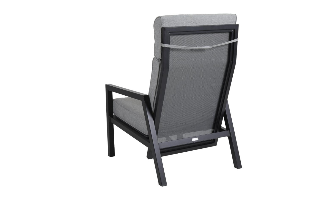 Gartensessel Belfort mit Kissen, Schwarz