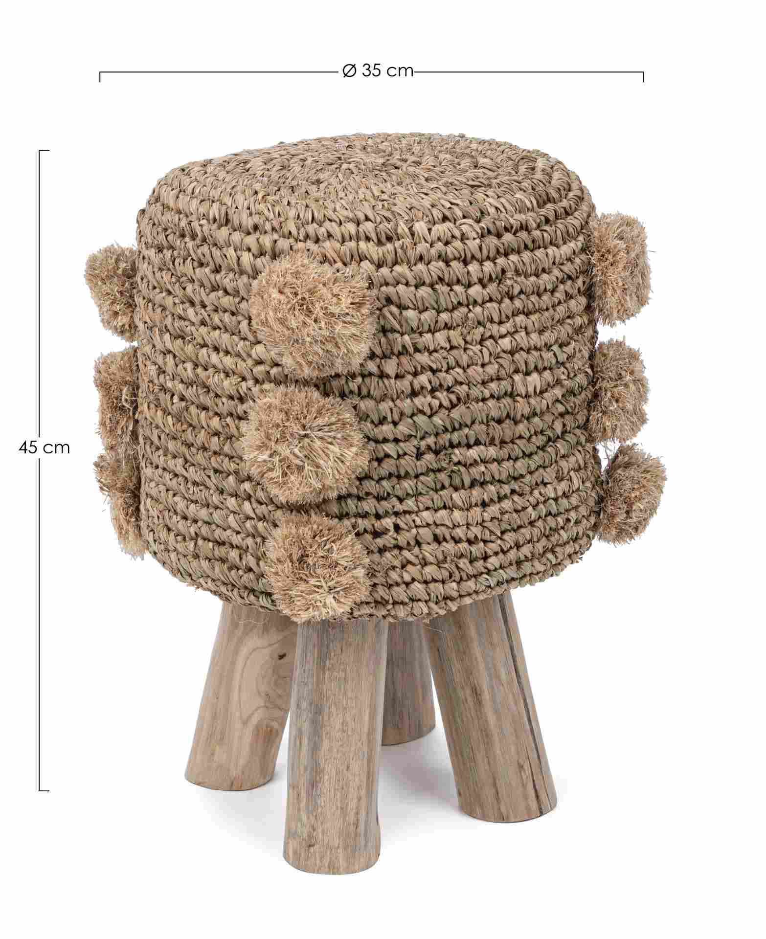 Hocker Florinda aus Teakholz No.1