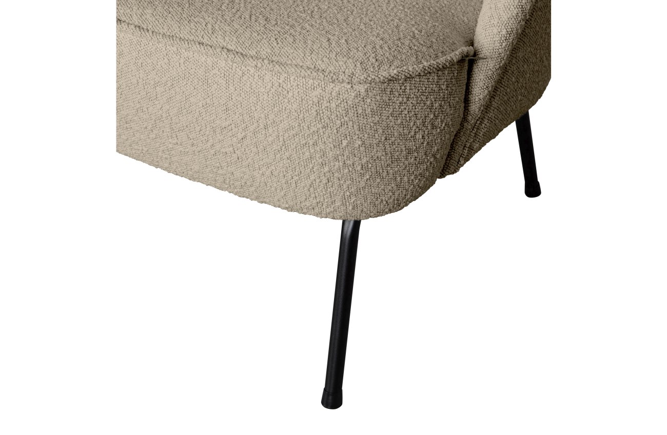 Sessel Vogue aus Boucle-Stoff, Beige