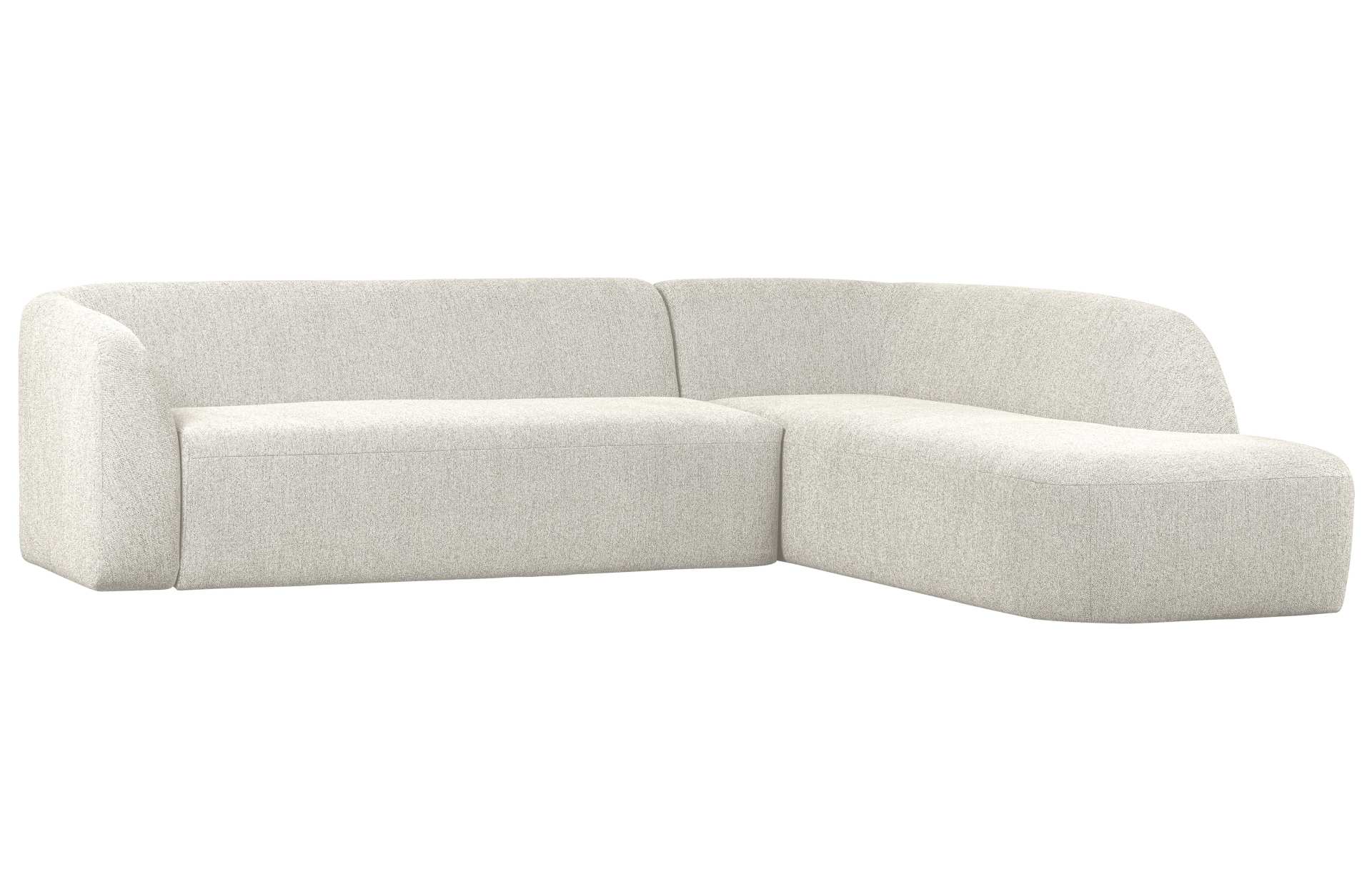 Ecksofa Sloping, Rechts, Weiß