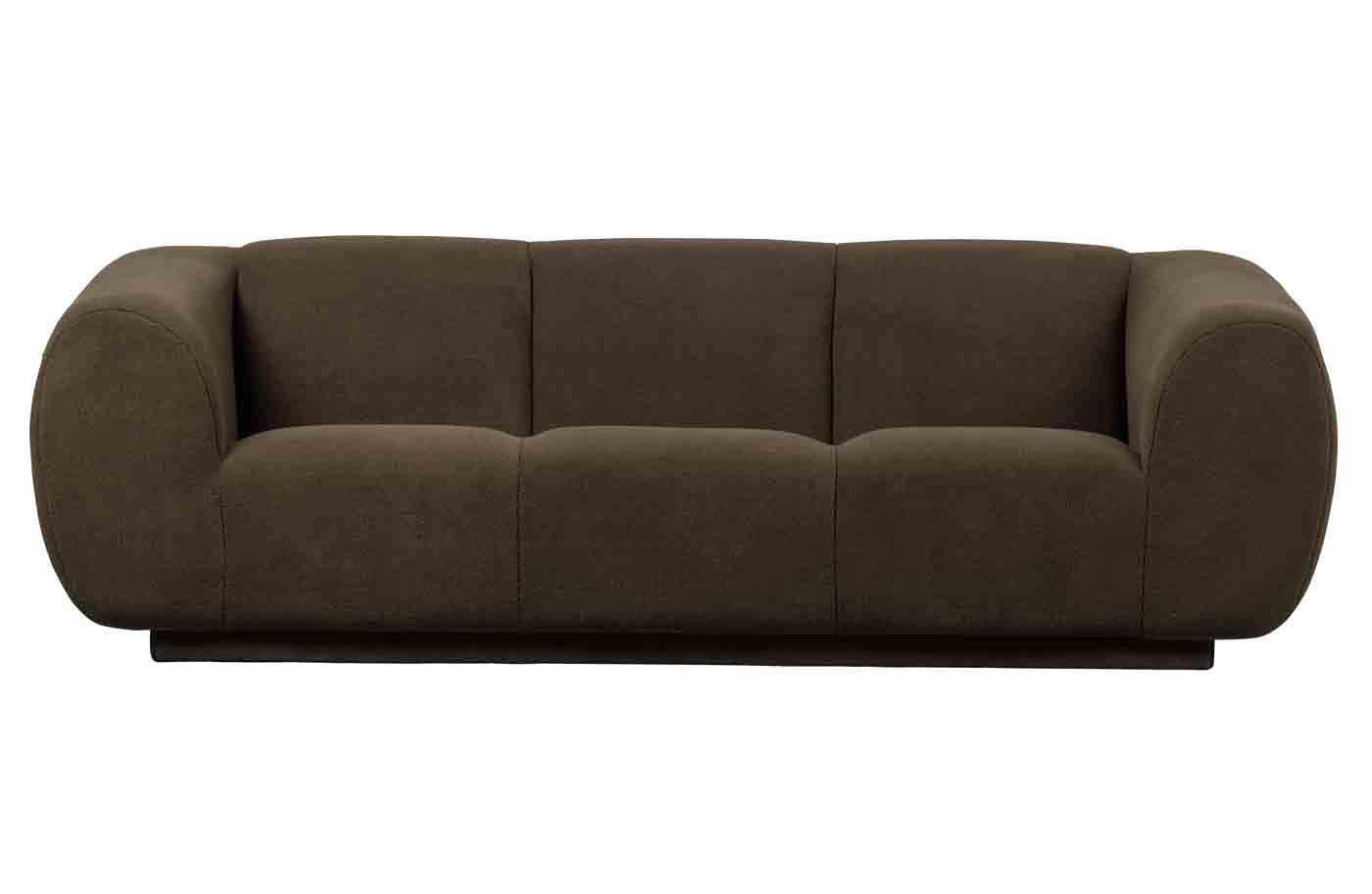 3 Sitzer Sofa Woolly, Braun