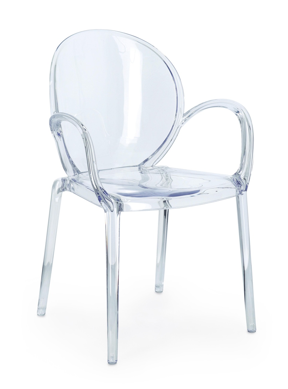 Gartenstuhl Camilla 4er-Set mit Armlehne, Transparent