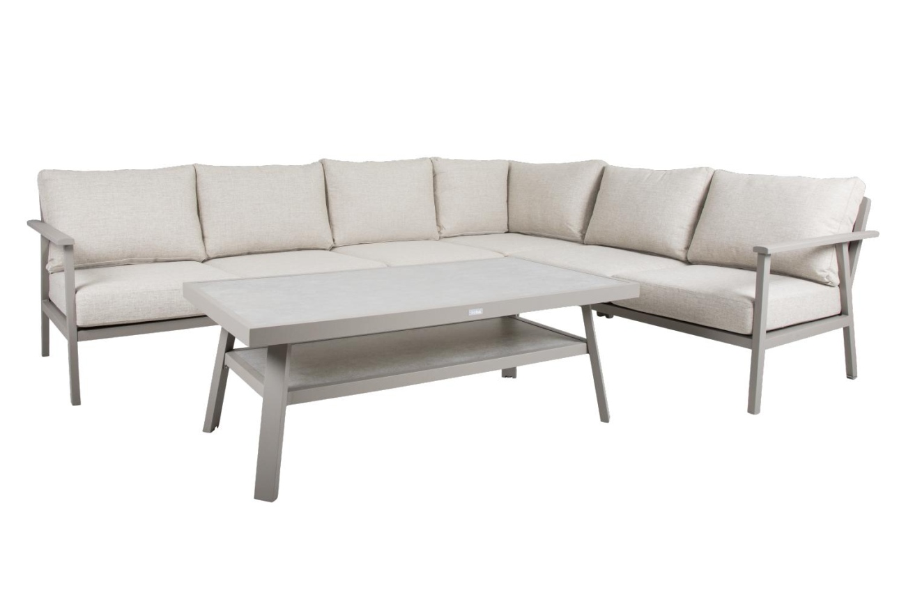 Gartencouchtisch Samvaro 140 cm, Beige