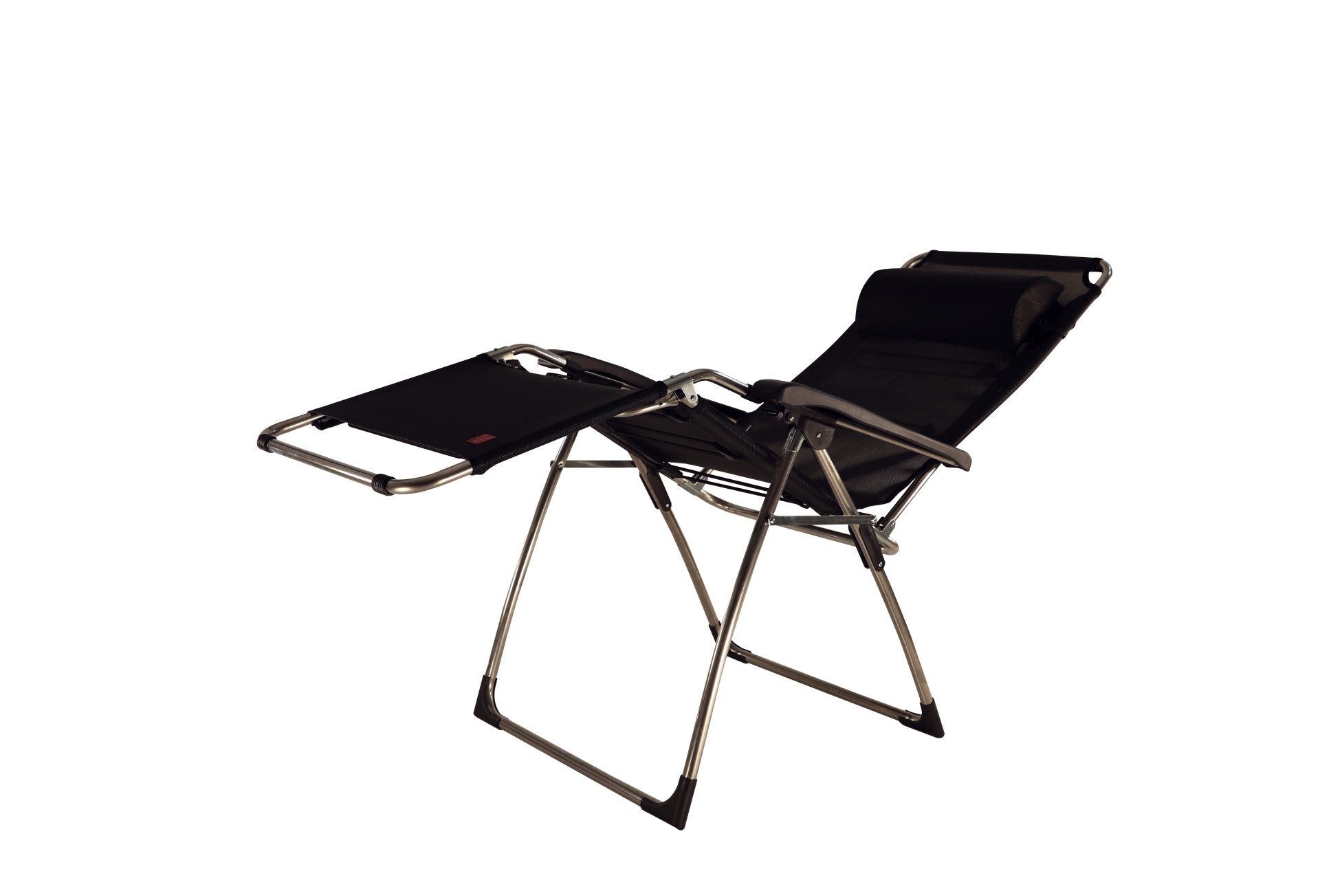 Relaxliege Amida aus Aluminium, Schwarz