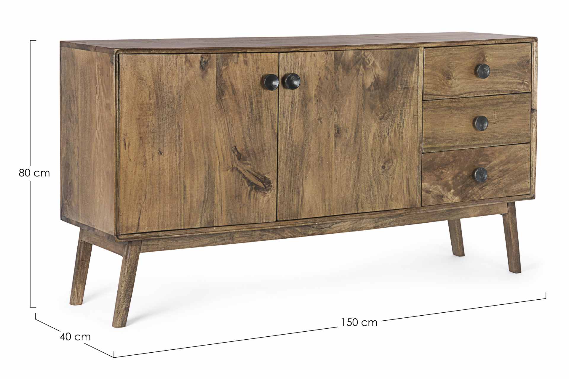 Sideboard Sylvester aus Mangoholz, 150 cm