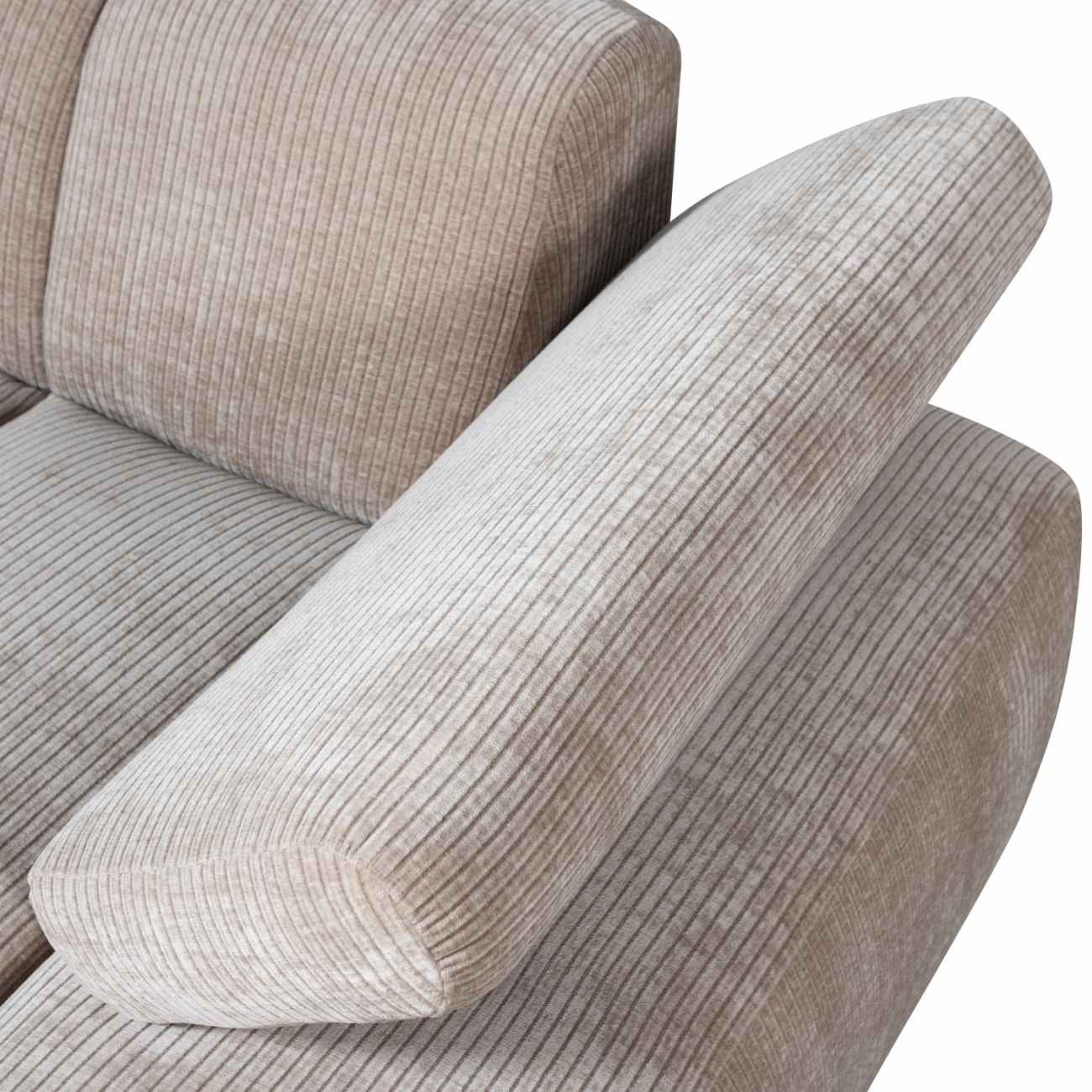 Modulsofa Mojo Flachcord Chaiselongue-Rechts, Sand