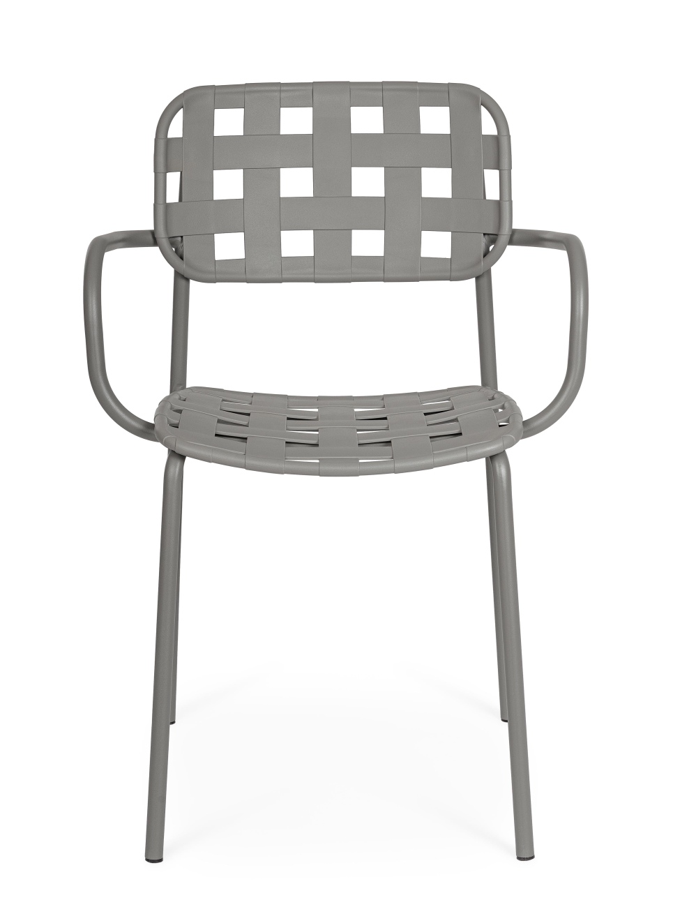 Gartenstuhl Clover mit Armlehne, Grau