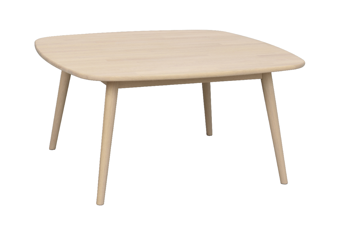 Couchtisch Tompkins Eckig 90x90x45cm, Eiche Weiß pigmentiert