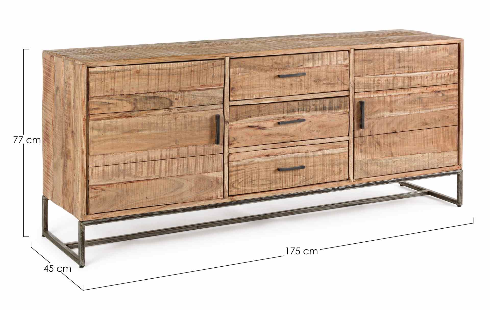 Sideboard Elmer aus Akazienholz, 175 cm