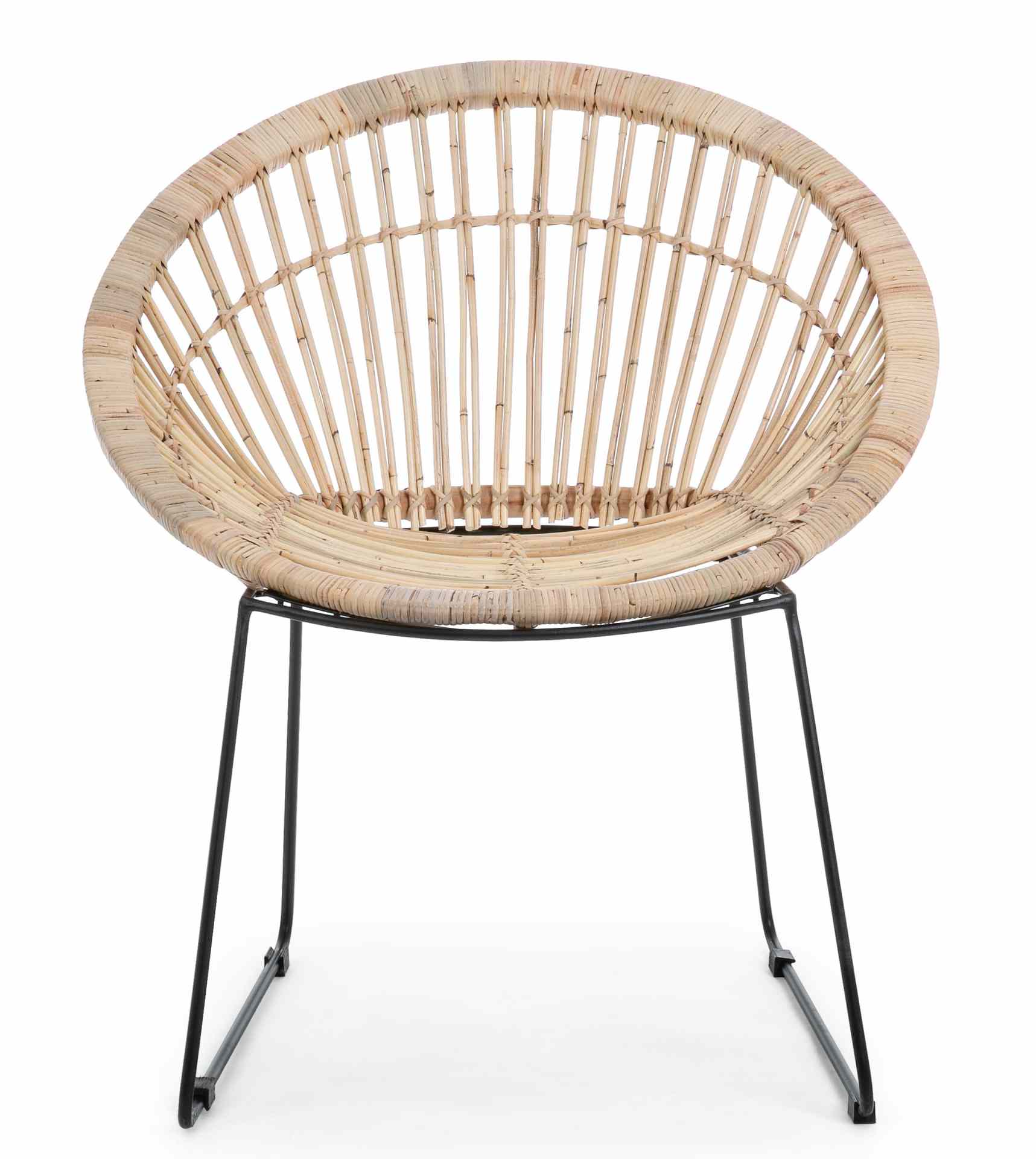 Sessel Cayes aus Rattan, Natur