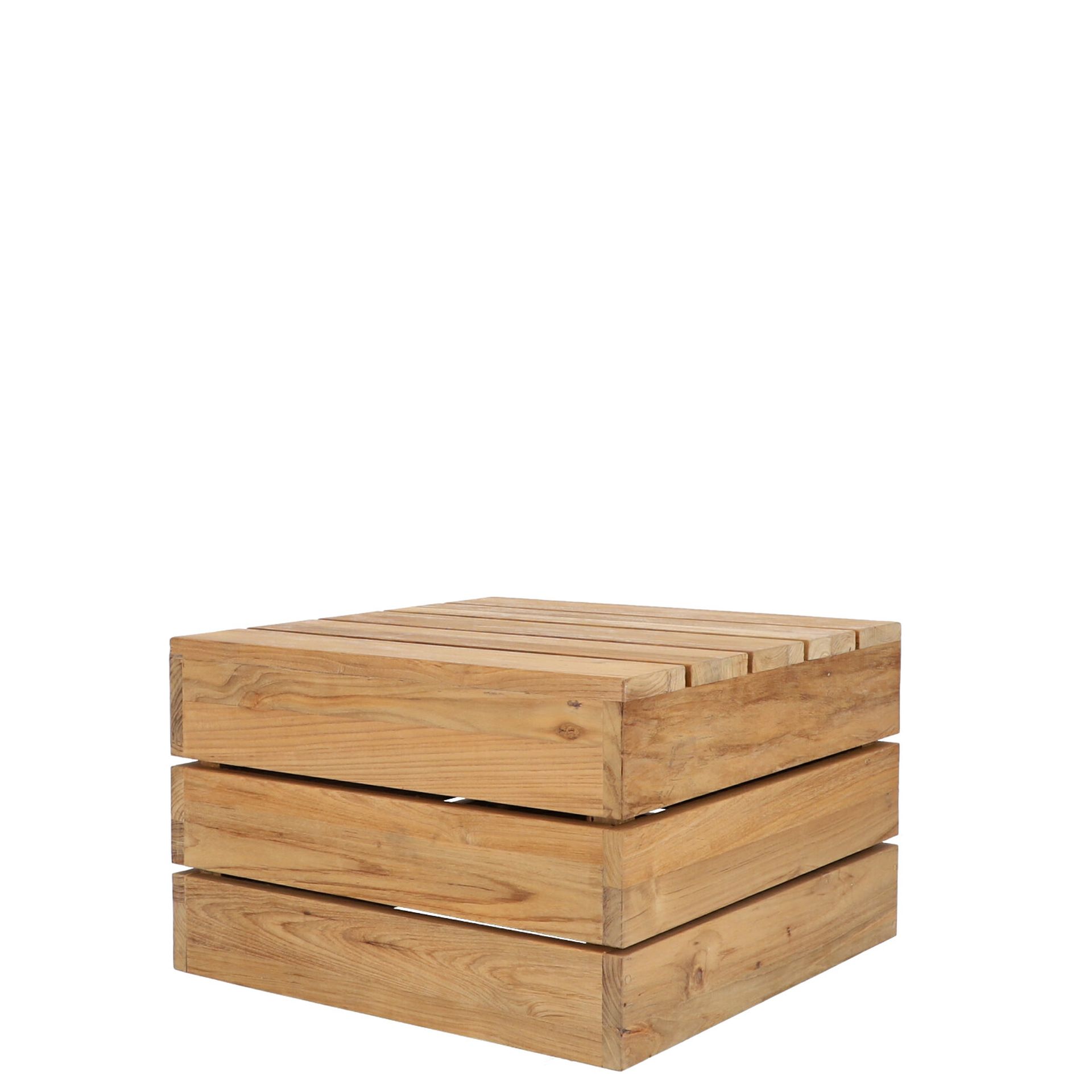 Beistelltisch Move aus recyceltem Teakholz, 54 cm