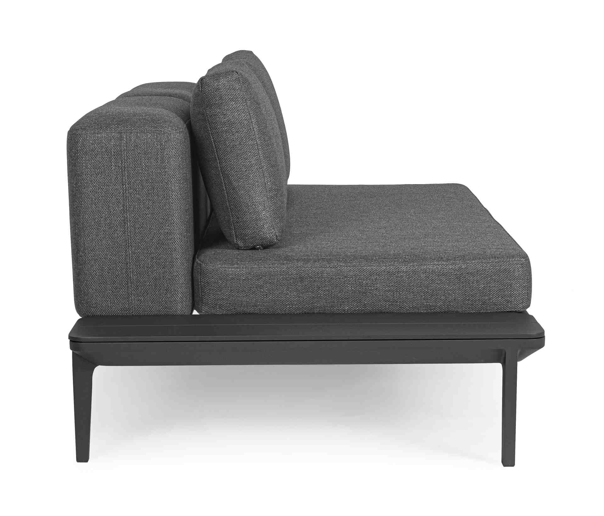 Sofa Matrix aus Aluminium, Anthrazit