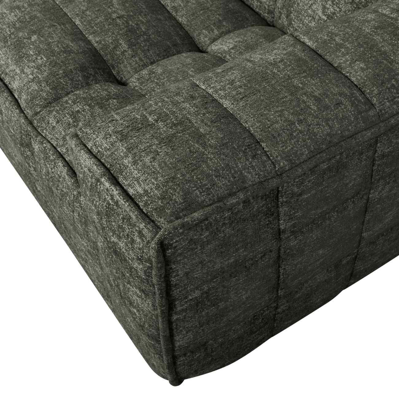 Sofa Timor aus Chenille-Stoff, Grün