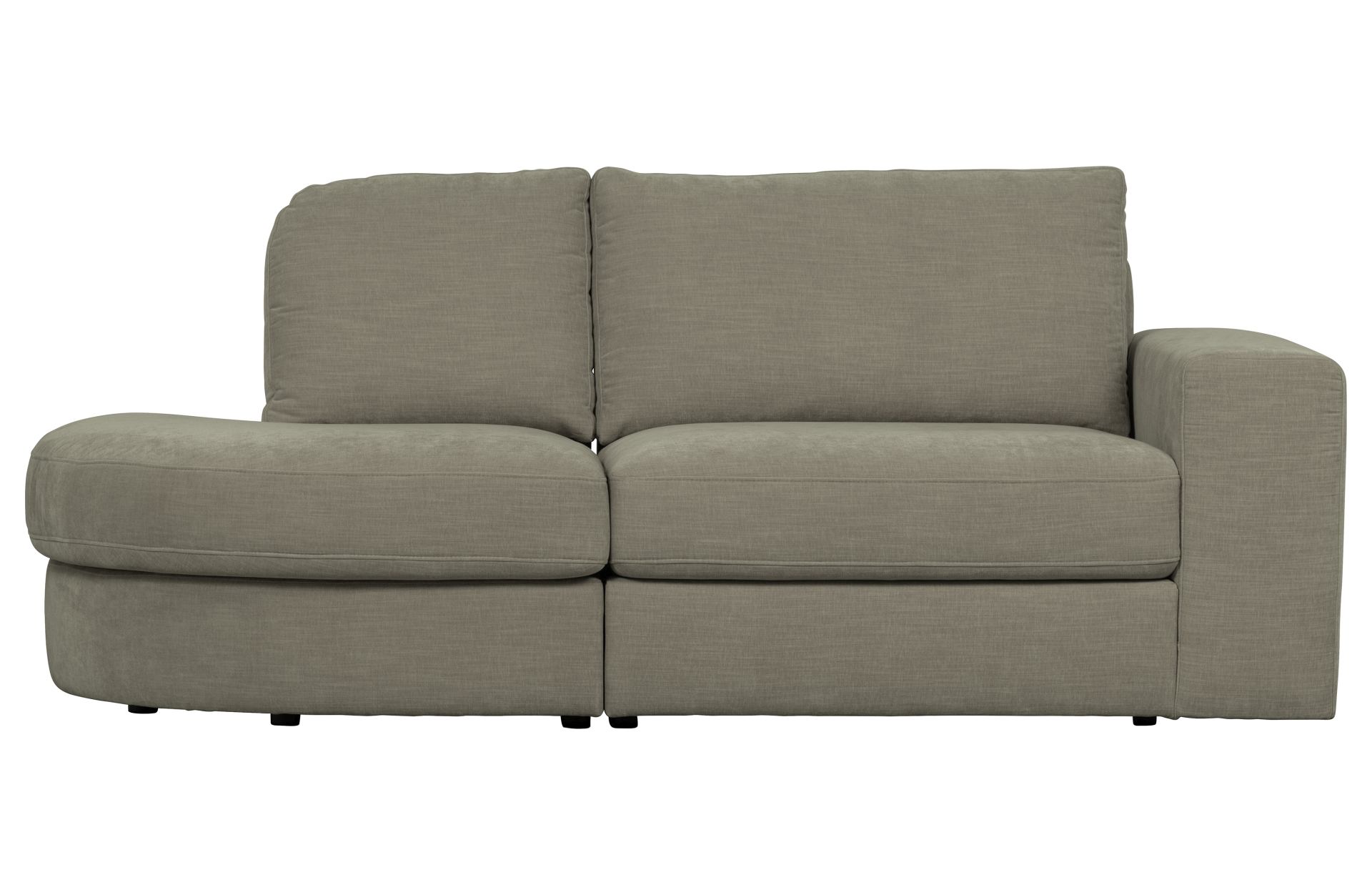 Modulsofa Family 1-Seat Eck-Element Rund Links, Grau