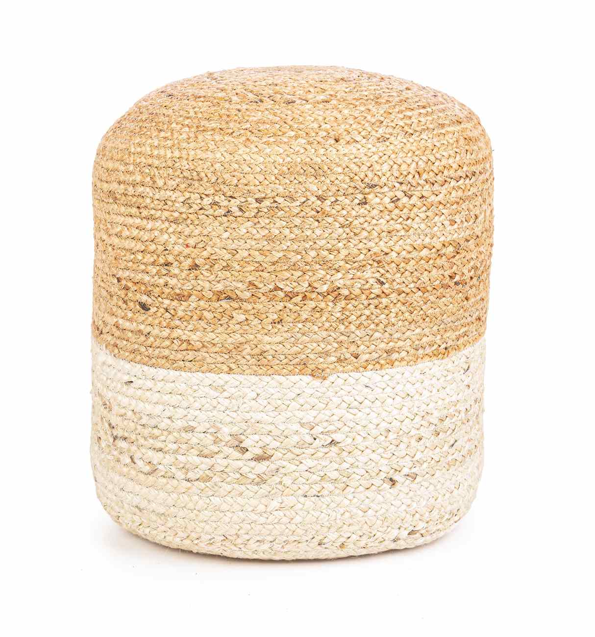 Pouf Jalaja aus Jute, Natur