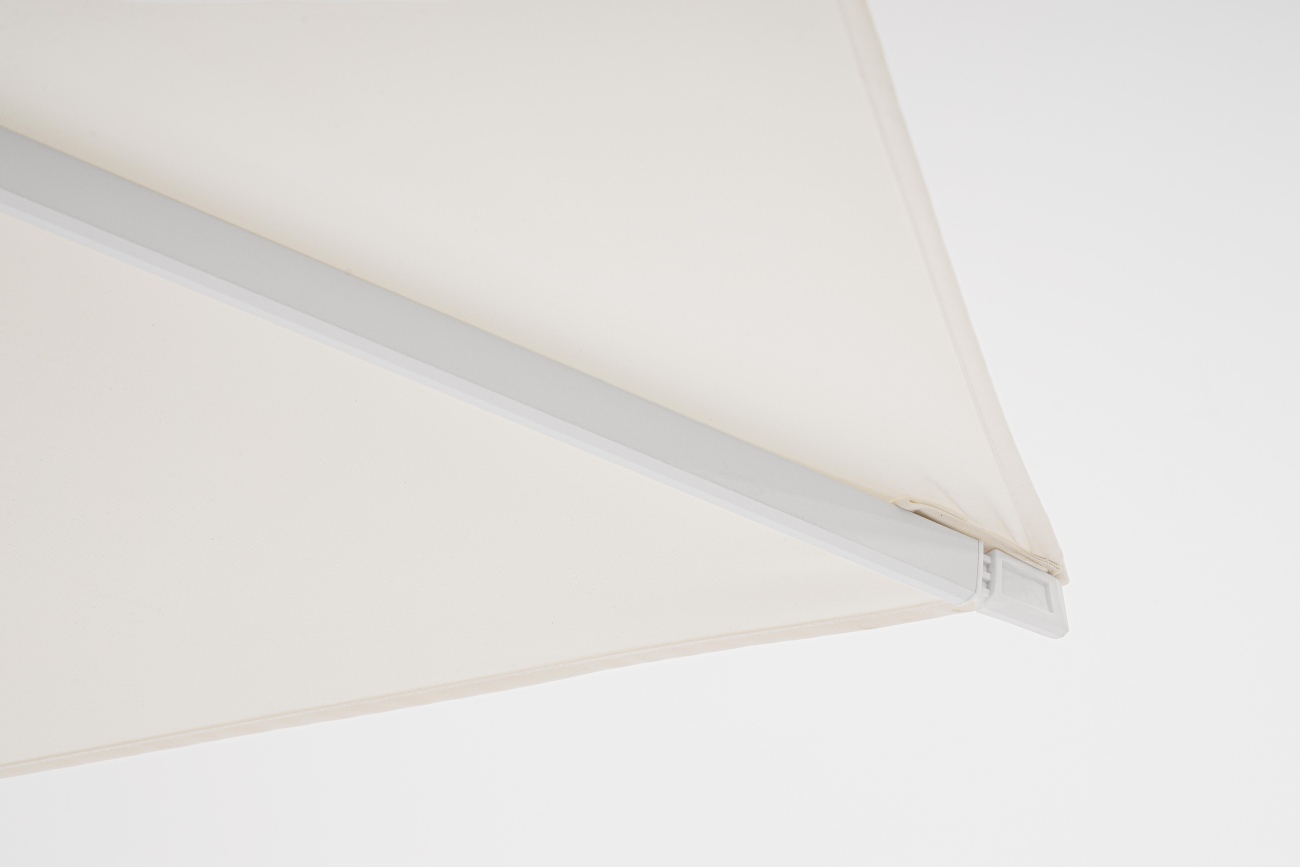 Sonnenschirm Vega aus Aluminium 3x3 m, Weiß