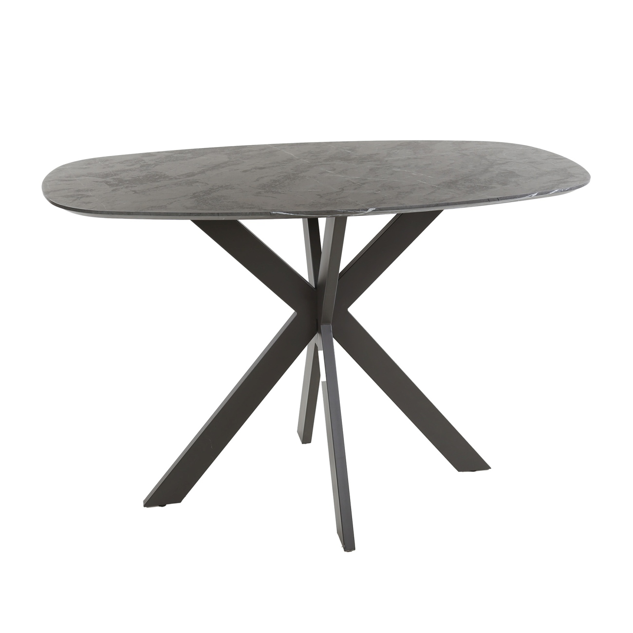 Ovaler Bartisch Melamik - schwarze Keramikoptik, 140 x 80 cm