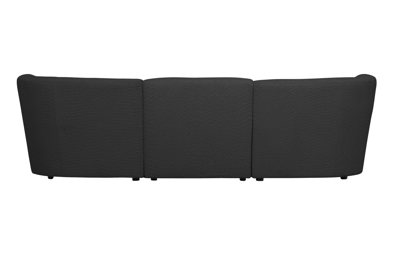 Sofa Coco aus Boucle-Stoff, Dunkelgrau