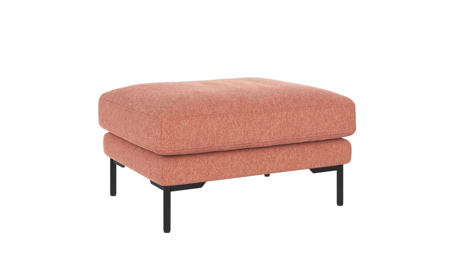 Komfortabel & schön – Hocker Corwin, Bezug Brenda Rot. Hocker Corwin, Bezug Brenda Rot