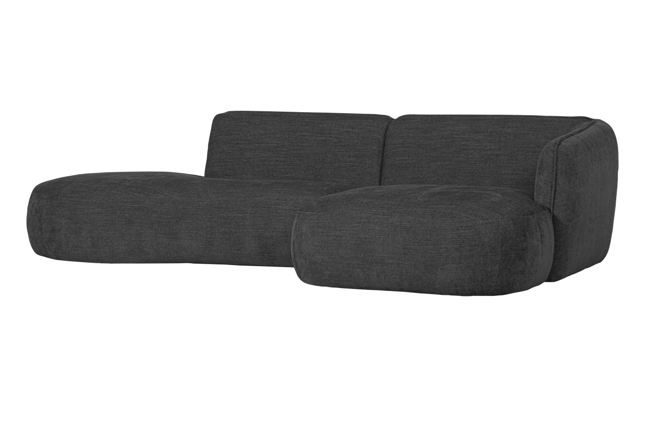 Ecksofa Polly aus Webstoff Rechts, Grau