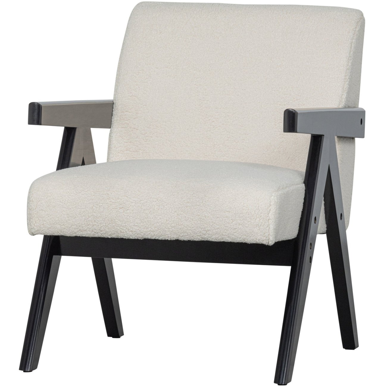 Sessel Lowie aus Teddy-Stoff, Natur