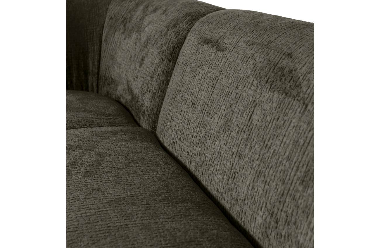 Ecksofa Sloping aus Struktursamt Links, Frost