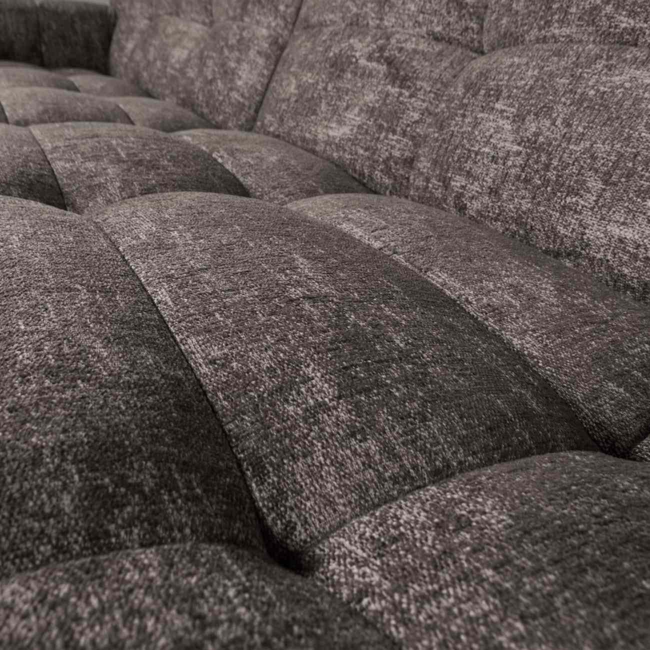 Sofa Timor aus Chenille-Stoff, Anthrazit