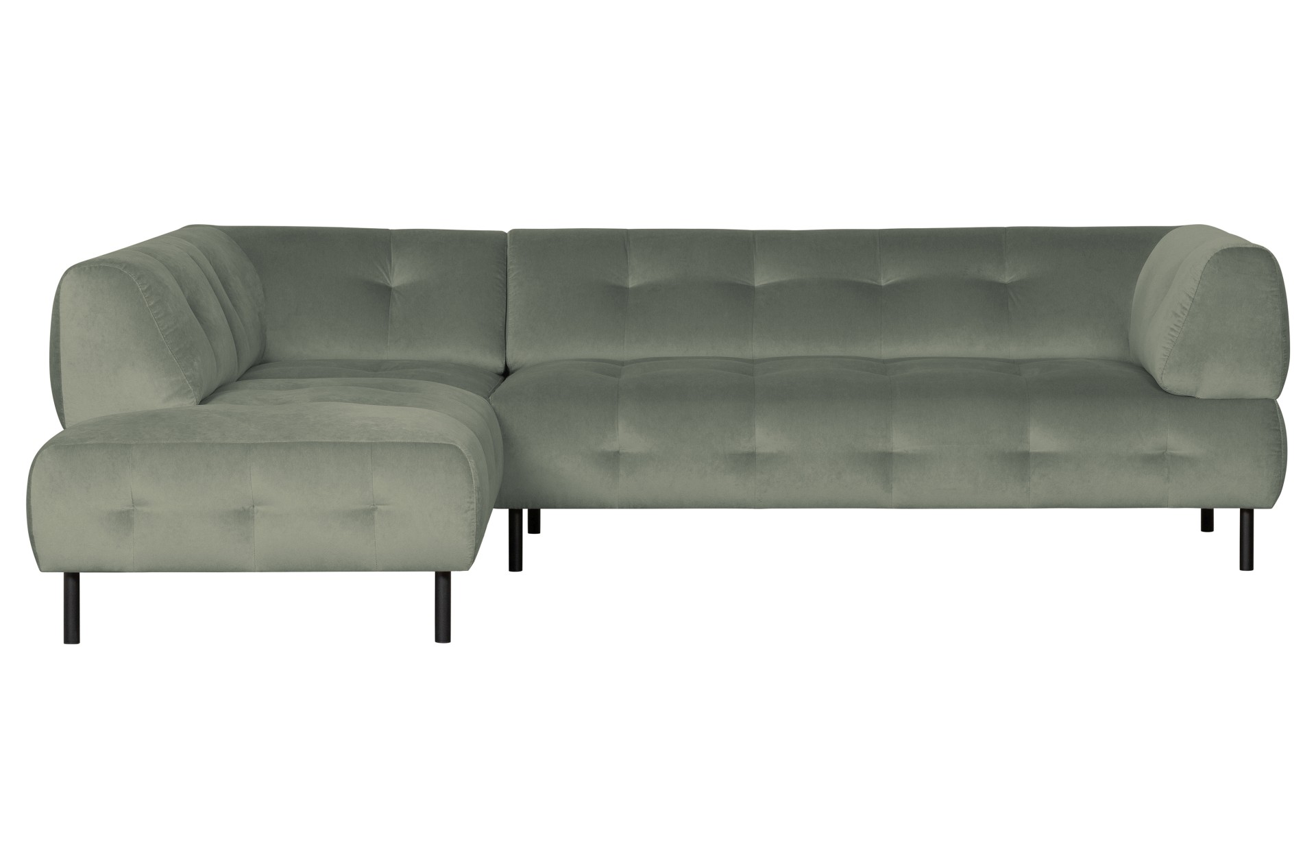 Ecksofa Lloyd mit Samtbezug, Links, Mint