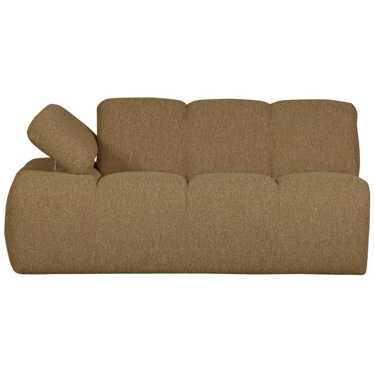 Modulsofa Mojo Boucle 1,5er Arm-Links, Gelb/Braun