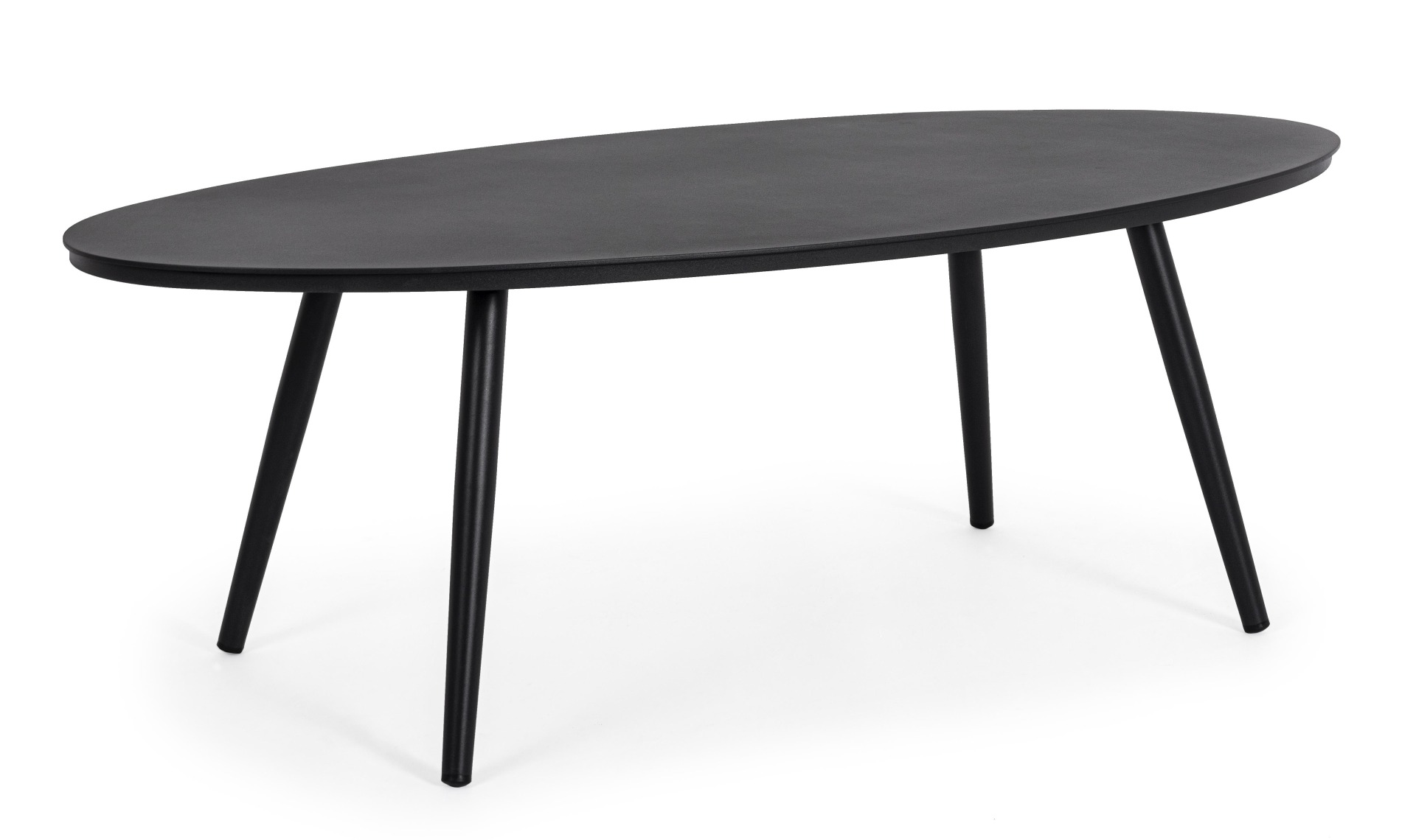 Couchtisch Space aus Aluminium 119 cm, Schwarz