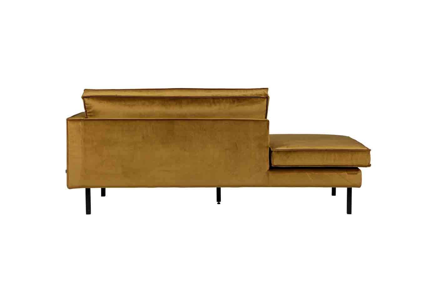 Recamiere Rodeo Daybed Samt, rechts Honig Gelb