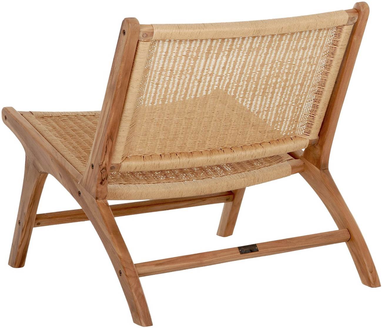 Sessel Lazy aus Teakholz, Natur