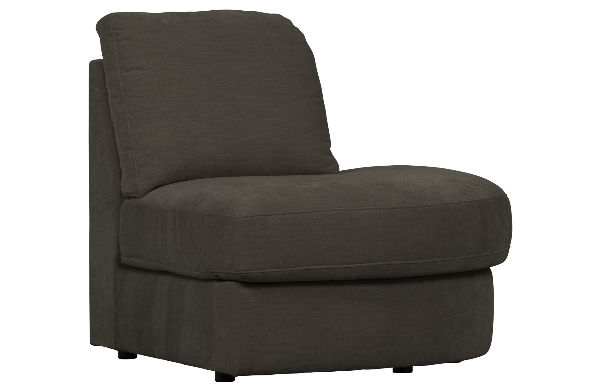 Modulsofa Family 1-Seat Eck-Element Rund Rechts, Anthrazit