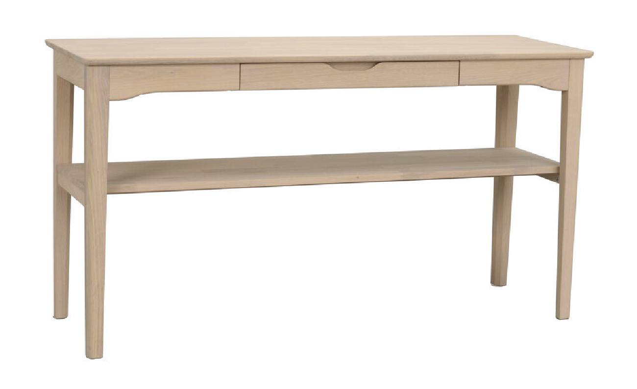 Konsole Markham mit Schublade, 140x40x75cm, Eiche Whitewash