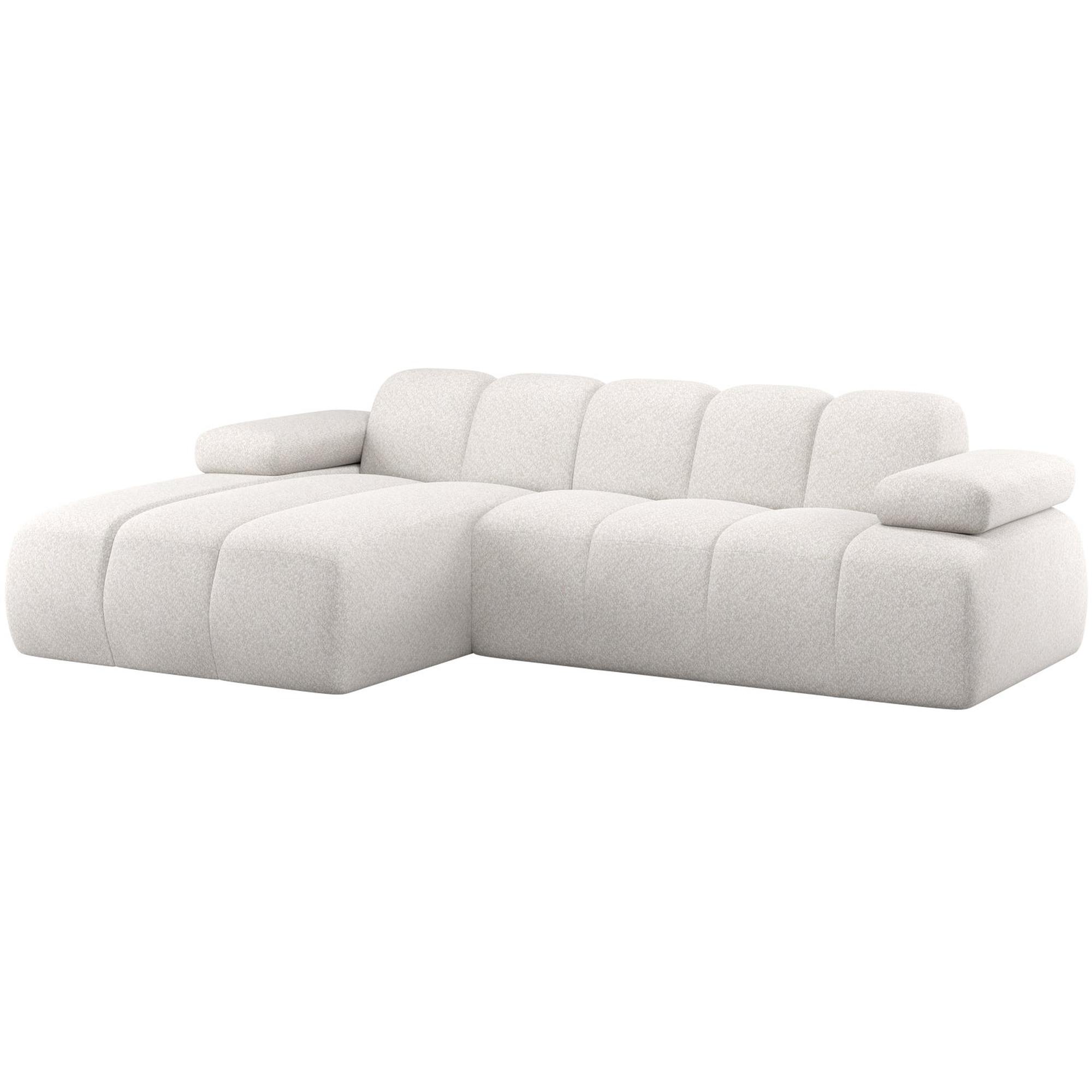 Ecksofa Mojo Chaiselongue Links - Wollen-Stoff, Natur