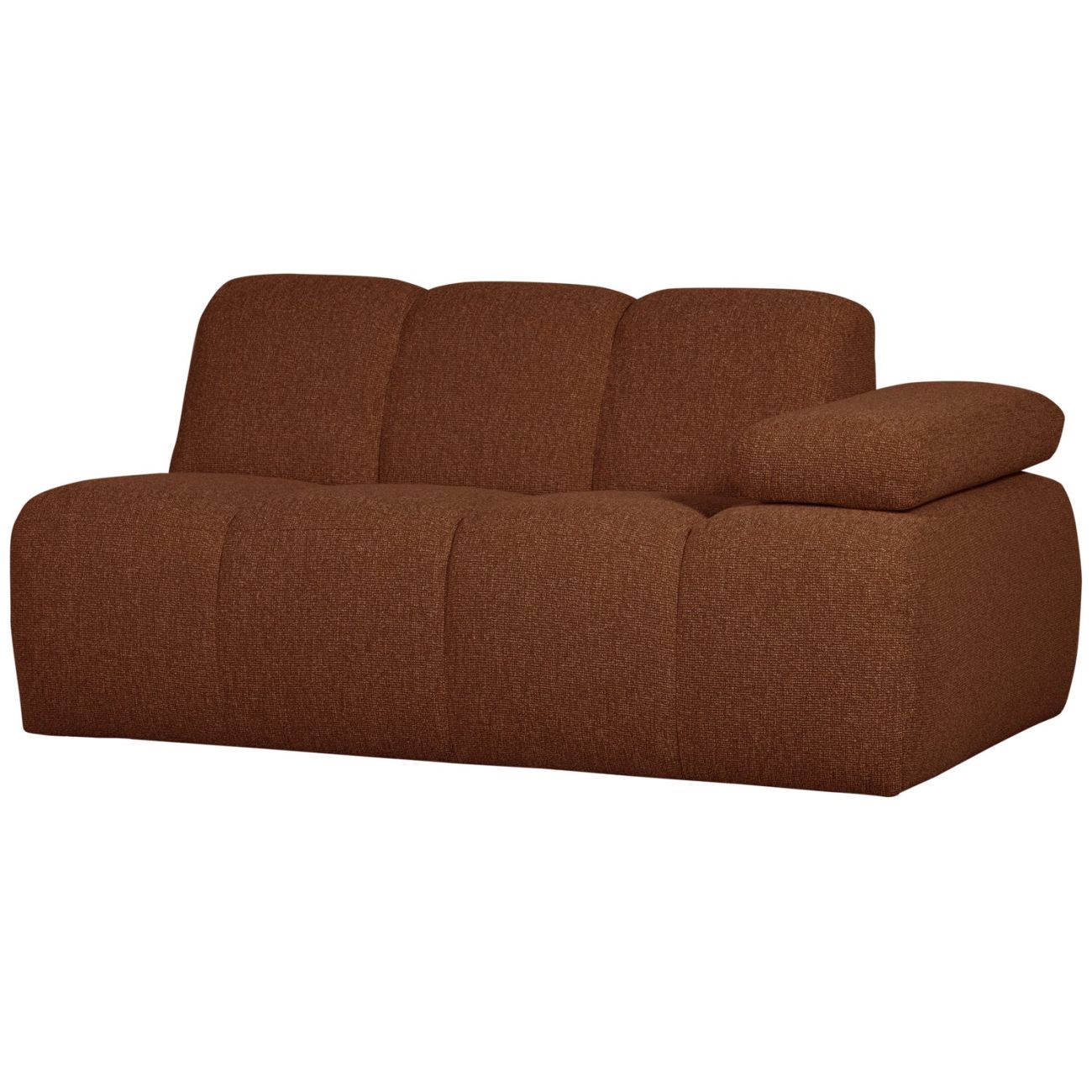 Modulsofa Mojo Boucle 1,5er Arm-Rechts, Rostbraun