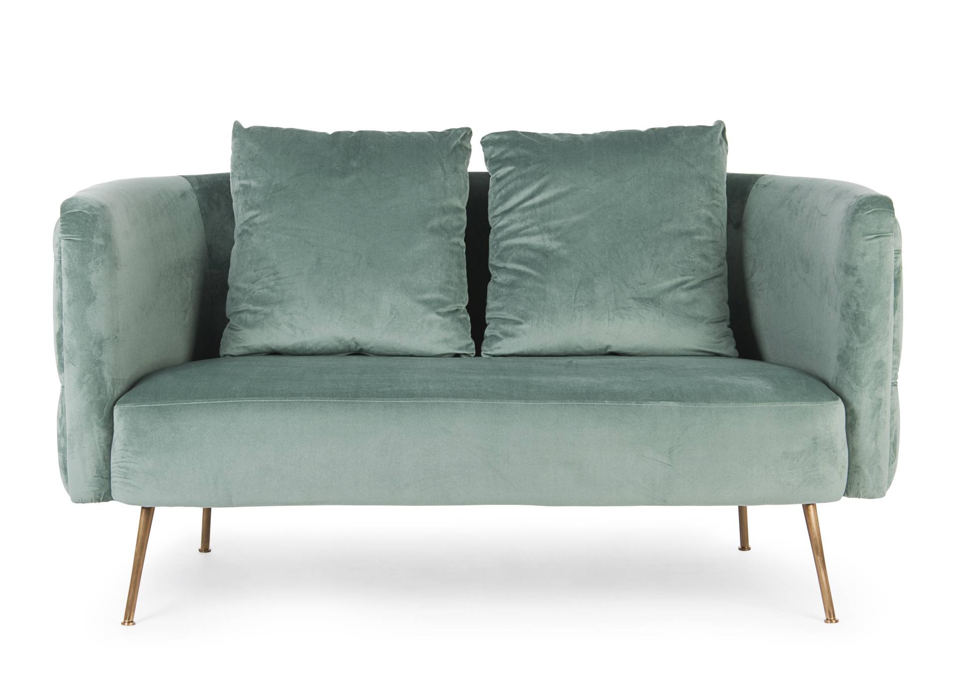 2-Sitzer Sofa Tenbury in Samt-Optik, Türkis