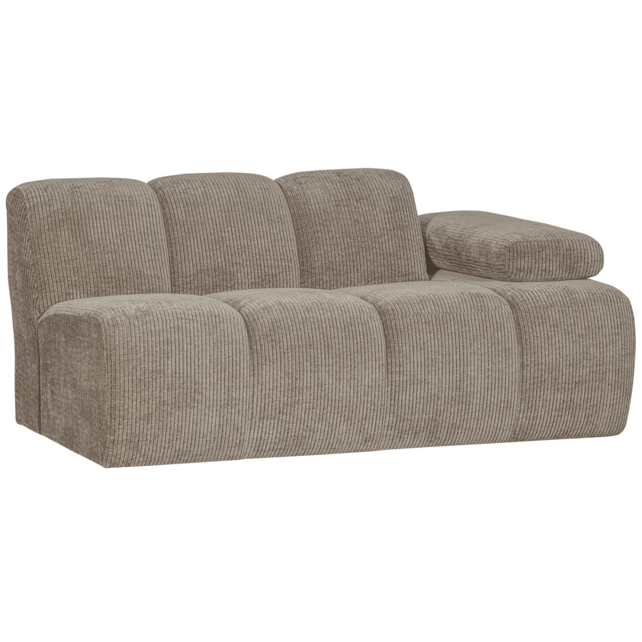 Modulsofa Mojo Flachcord 1,5er Arm-Rechts, Sand