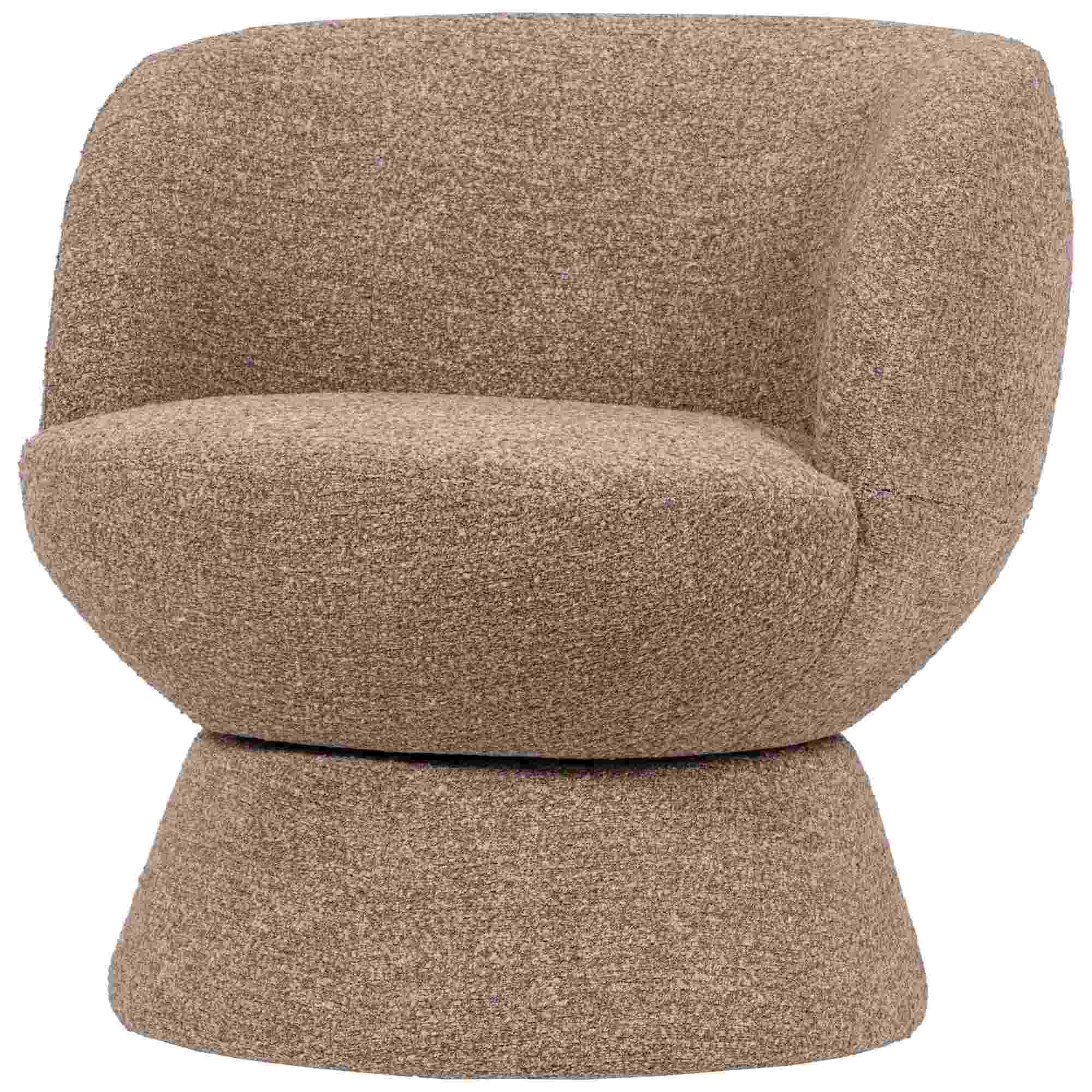 Drehsessel Shuffle in Braun - gemütlicher Relaxsessel aus Melange-Stoff